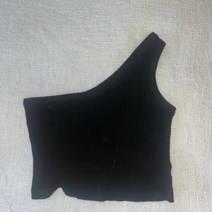 Women’s cropped one shoulder tank top